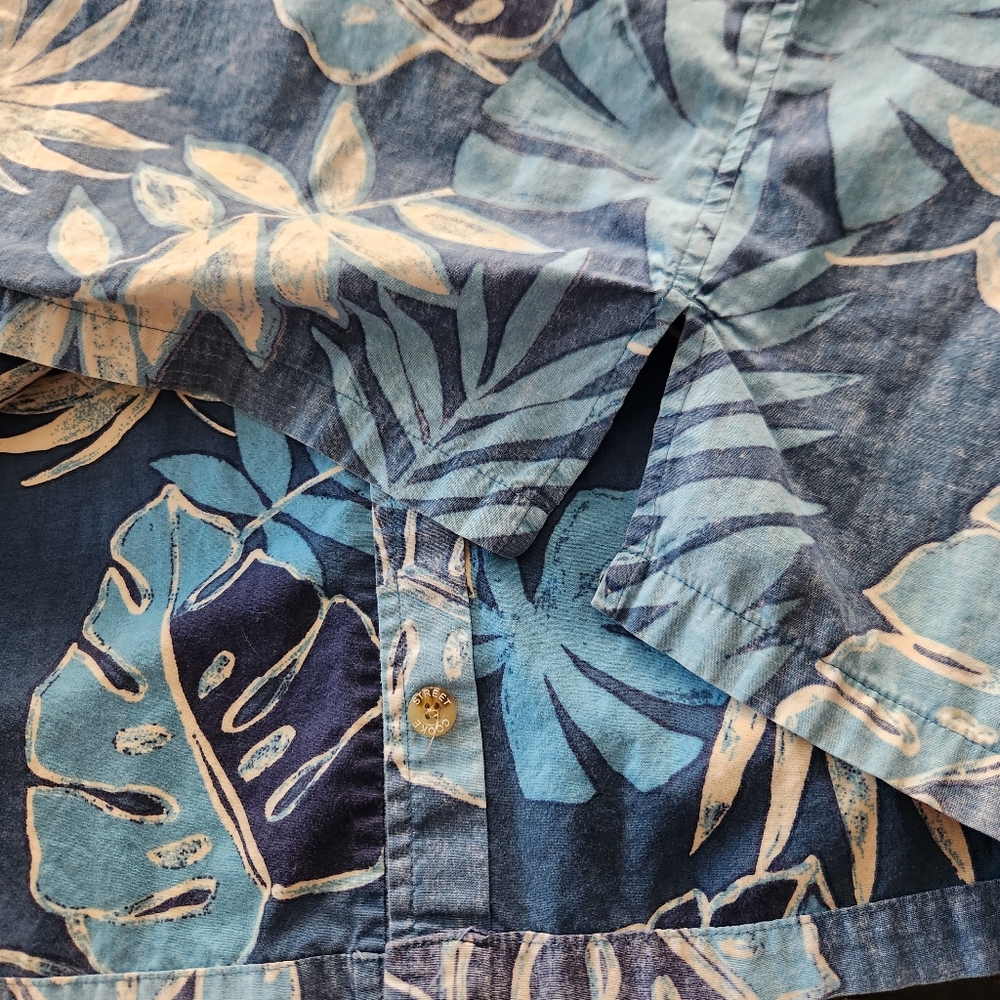 Cooke Street Honolulu Blue Hawaiian Short Sleeve Button Up Shirt Men's XL Beach - Picture 10 of 12